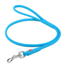 Load image into Gallery viewer, Glamour Reinforced Rolled Leather Leash With Metal Clip
