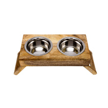 Load image into Gallery viewer, Eco-Friendly Elevated Dog Wood Feeder in Natural Wood Finish/Mangeoire surélevée écologique pour chien, fini bois naturel
