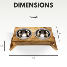 Load image into Gallery viewer, Eco-Friendly Elevated Dog Wood Feeder in Natural Wood Finish/Mangeoire surélevée écologique pour chien, fini bois naturel
