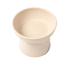 Load image into Gallery viewer, Albie - Fluted Bamboo Cat Bowl/Gamelle pour chat en bambou cannelé
