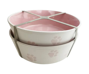 Set of Two, Bromley Dog Bowl Pink 6"