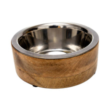 Load image into Gallery viewer, Stainless Steel Bowl with Mango Wood Holder/Bol en acier inoxydable avec support en bois de manguier
