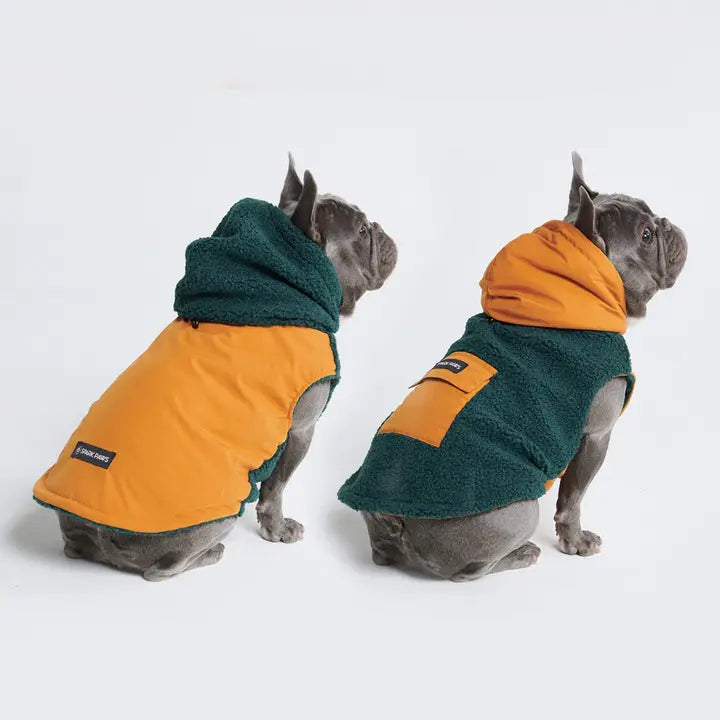 Spark Paws® Reversible Jacket - Green and Orange/Veste Réversible - Vert et Orange