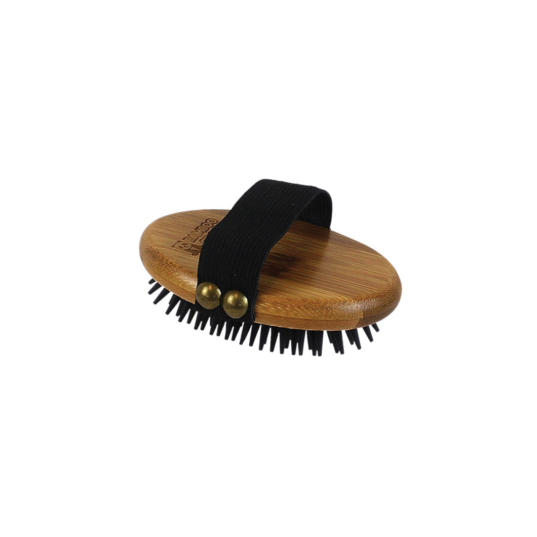 Bamboo Groom - Curry Brush w/Rubber Bristles