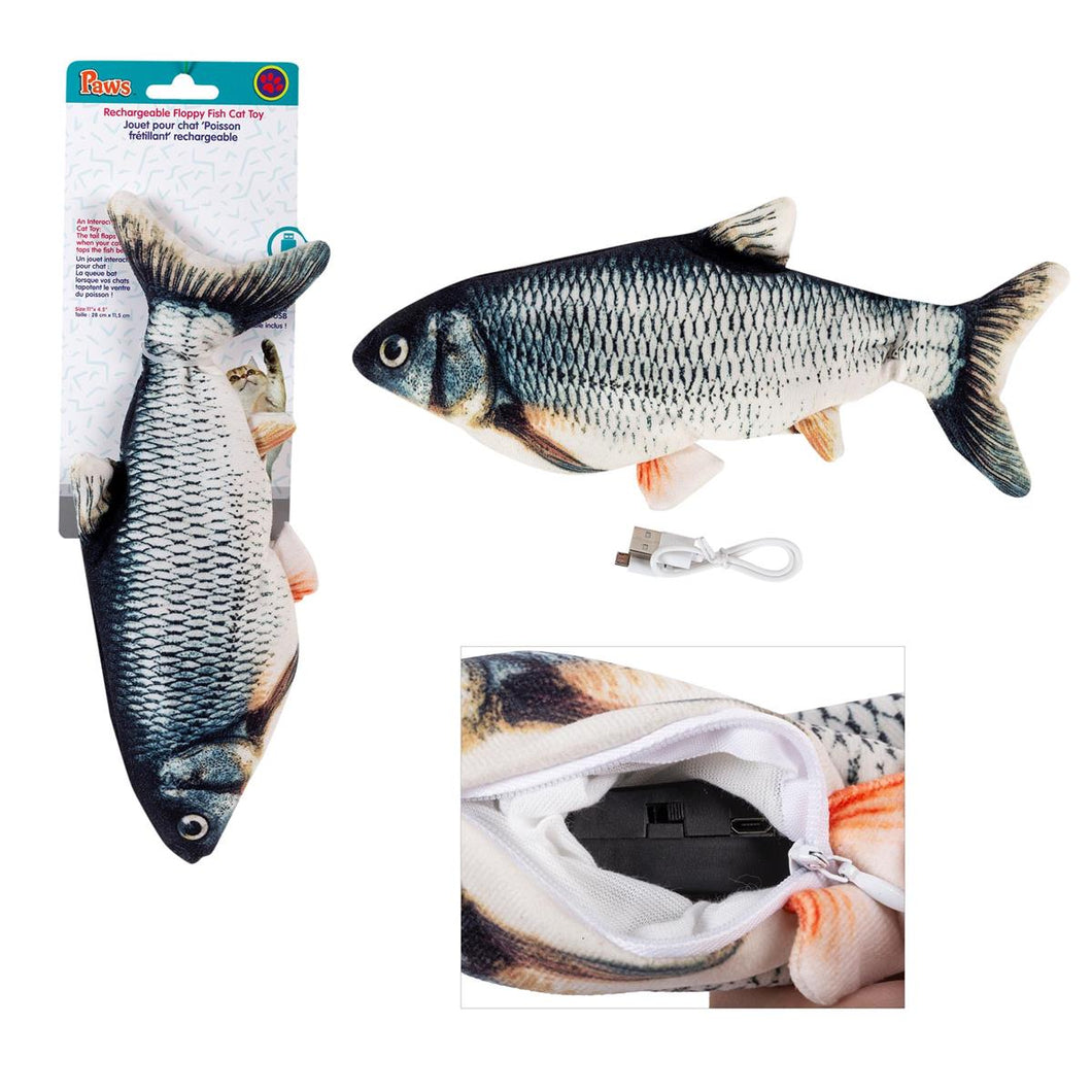 PAWS™ Rechargeable Floppy Fish/Poisson souple
