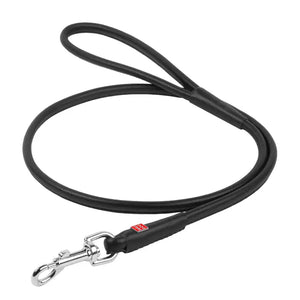 Glamour Reinforced Rolled Leather Leash With Metal Clip