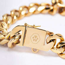 Load image into Gallery viewer, Cuban Link - Chain Dog Collar - Gold/Collier pour chien à chaîne - Or

