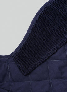 Hackett x Hugo Hudson - Navy Quilted Dog Jacket/Blouson matelassée bleu marine pour chien
