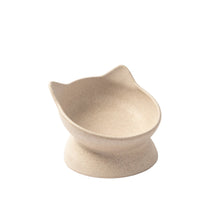 Load image into Gallery viewer, Archie - Bamboo Tilt Cat Bowl/Gamelle inclinable en bambou pour chat
