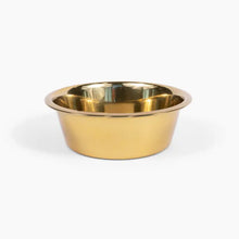 Load image into Gallery viewer, Jojo Modern Pets - Durable Gold Stainless Steel Heavy Dog Bowl/Gamelle lourde pour chien en acier inoxydable doré durable
