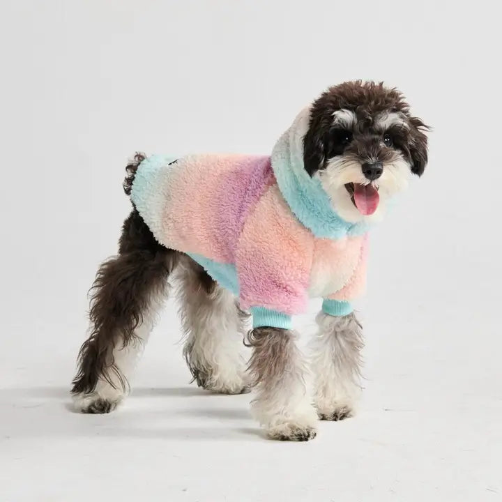 Spark Paws Fluffdreams - Blanket Dog Hoodie - Pastel Icing/Sweat à capuche pour chien avec couverture - Glaçage pastel