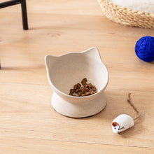 Load image into Gallery viewer, Archie - Bamboo Tilt Cat Bowl/Gamelle inclinable en bambou pour chat
