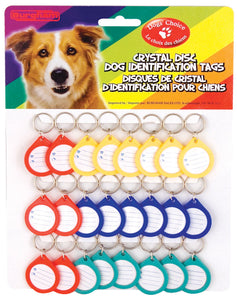 Crystal Disc Dog ID Tags/Disques de Cristal D'identification pour chiens