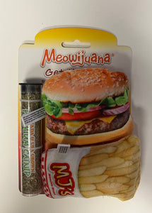 Meowijuana® - Get Hungry! Burger & Fries Refillable Cat Toy w/Catnip/Burger & Frites jouet pour chat rechargeable avec herbe à chat (Copy)