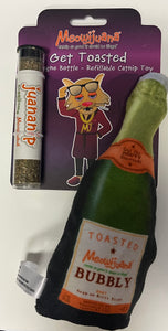 Meowijuana® - Get Toasted! Champagne Bottle Refillable Cat Toy w/Catnip/Une bouteille de champagne jouet pour chat rechargeable avec herbe à chat