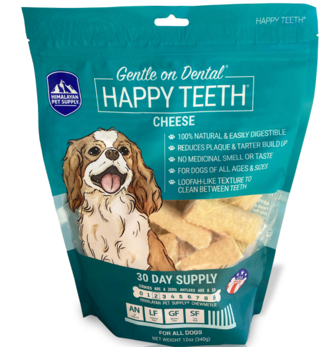 Himalayan Dog Chew Happy Teeth 30 Day Supply - Dental Dog Chews (12oz)