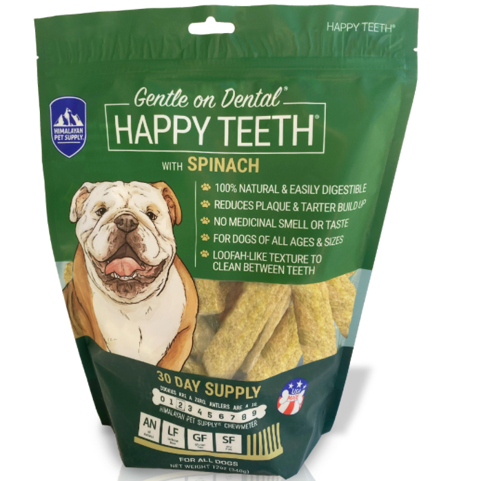 Himalayan Dog Chew Happy Teeth 30 Day Supply - Dental Dog Chews (12oz)