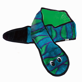 Outward Hound® Invincibles Snake 6 Squeakers Green Dog Toy 38