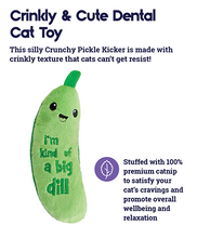 Load image into Gallery viewer, Outward Hound® Petstages® Crunchy Pickle Kicker Dental Cat Toy
