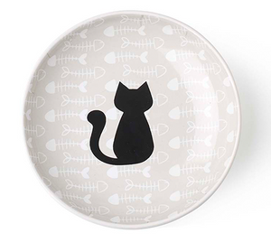 PetRageous® Kitty & Fish Bone 5" Cat Saucer