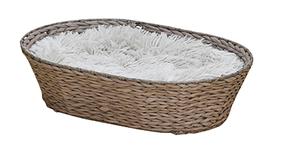 PetPals Group© Natural, Handwoven Tub Pet Basket