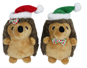 Multipet Holiday - 7" Hedgehog Plush Dog Toy (assorted)