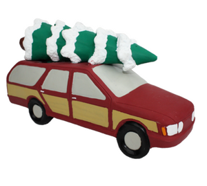 Multipet Holiday - Station Wagon with Tree - 7.5" Latex Dog Toy