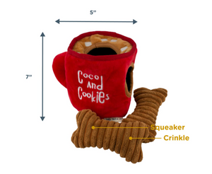 Tall Tails Coco Mug and Cookies Puzzle Dog Toy