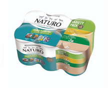 Charger l&#39;image dans la galerie, Naturo Adult Dog Grain &amp; Gluten Free Variety Pack Cans in a Herb Gravy (390gx6)
