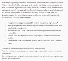 Load image into Gallery viewer, ACANA™ Highest Protein/Plus Forte Teneur En Protéines (Kitten/Chaton)
