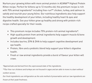 ACANA™ Highest Protein/Plus Forte Teneur En Protéines (Kitten/Chaton)