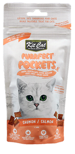 Kit Cat® Purrfect Pockets™ Salmon Cat Treat/Gâterie pour chat au saumon (60g)