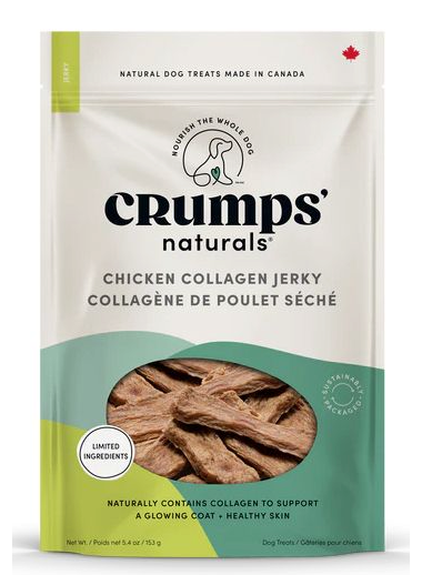 Crumps' Naturals® Chicken Collagen Jerky/Collagène de poulet seche (153g)