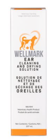 Wellmark -  Ear Cleaning & Drying Solution/Solution nettoyante et séchante pour les oreilles (237 ml)