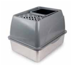 ALL FOR PAWS - No Mess - Stainless Steel Litter Box/Bac à litière acier inoxydable