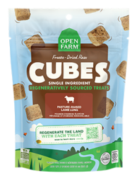 Open Farm® Freeze-Dried Raw Cubes Single Ingredient Lamb Lung Dog Treat 3oz