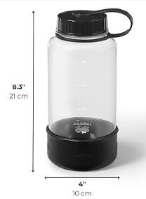 LockNLock by/par Starfrit - Water Bottle w/Silicone Bowl/Bottle Capacity/Capacité de la bouteille: 1L  Bol Capacity/Capacité du bol:300ml  Carrying Handle/Poignée de Transport  BPA Free/Sans BPA  Dishwasher Safe/Va au Lave-Vaisselle (1L)