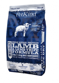 PetKind® Tripe Dry® - Lamb Weight Management/Agneaux, Gestion du poids (25lb)