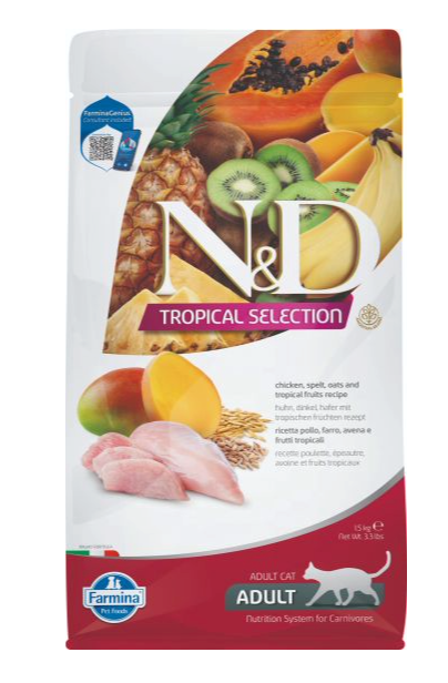 Farmina® - N&D Tropical Selection - Dry Cat Food/Croquettes pour chats (1.5kg)