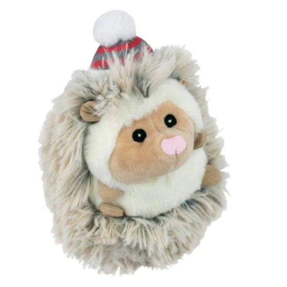 Tall Tails Fluffy Hedgehog with Squeaker Dog Toy