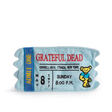 Charger l&#39;image dans la galerie, FabDog Grateful Dead Cornell &#39;77 Concert Ticket Plush Dog Toy
