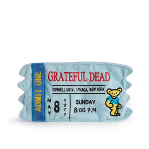 FabDog Grateful Dead Cornell '77 Concert Ticket Plush Dog Toy