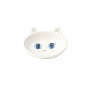PetRageous® Frisky Kitty 5.5" Oval White Bowl 5.3oz