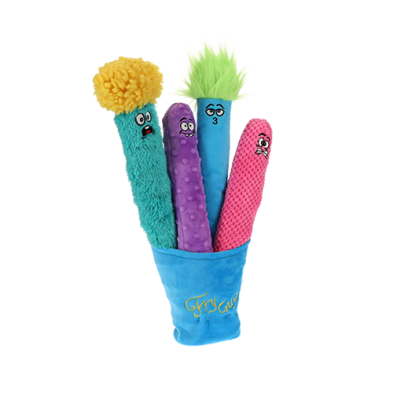 GURU® Fry Guys™ Set (4 Fry Guys™ + Fry Holder) Large Dog Toy (5pc)/Ensemble Fry Guys™ (4 Fry Guys™ + support à frites) Grand jouet pour chien (5 pièces)