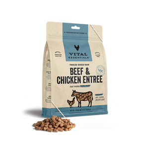 Vital Essentials® - Freeze-Dried Raw Cat Food Mini Nibs/Mini Nibs de nourriture crue lyophilisée pour chats 8 oz