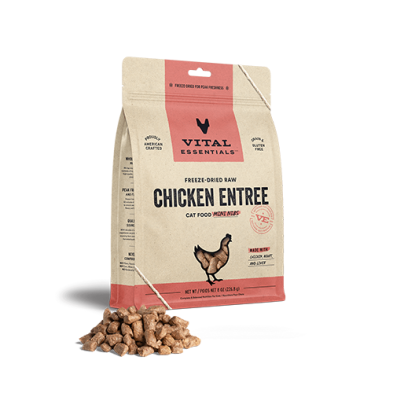 Vital Essentials® - Freeze-Dried Raw Cat Food Mini Nibs/Mini Nibs de nourriture crue lyophilisée pour chats 8 oz