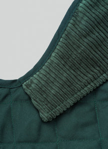 Hackett x Hugo & Hudson - Forest Green Quilted Dog Jacket/Veste matelassée pour chien vert forêt