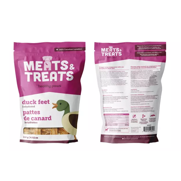 Healthy Paws Meats & Treats - Dehydrated Duck Feet - 125g