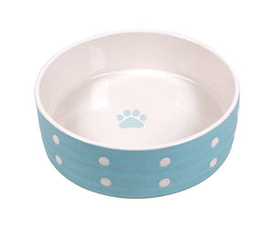 Dotted Rings Pet Bowls 4.9"