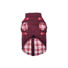 Charger l'image dans la galerie, DOGGIE-Q - Coat with Plaid Lining and Harness/Manteau avec doublure à carreaux et harnais
